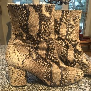 Free People Snake Skin Bootie